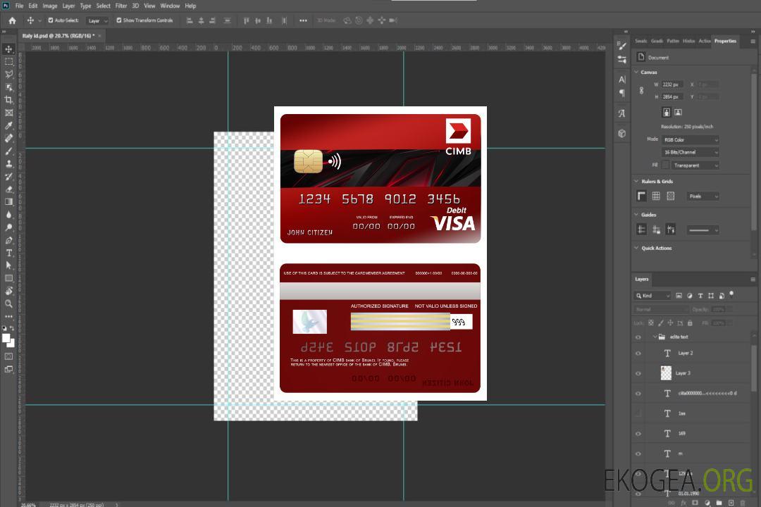 carte visa bancaire CIMB de Brunei template carte visa bancaire CIMB de Brunei template
